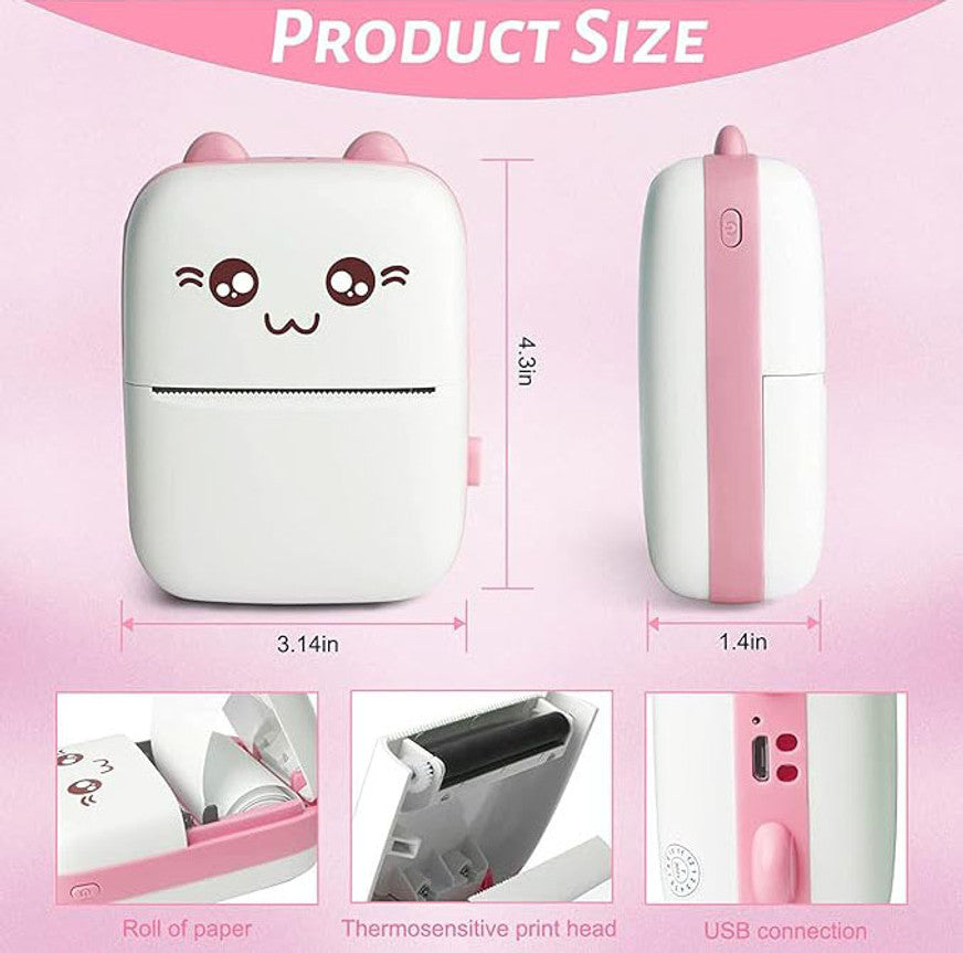 Mini Portable Thermal Printer Wireless Bluetooth Printer