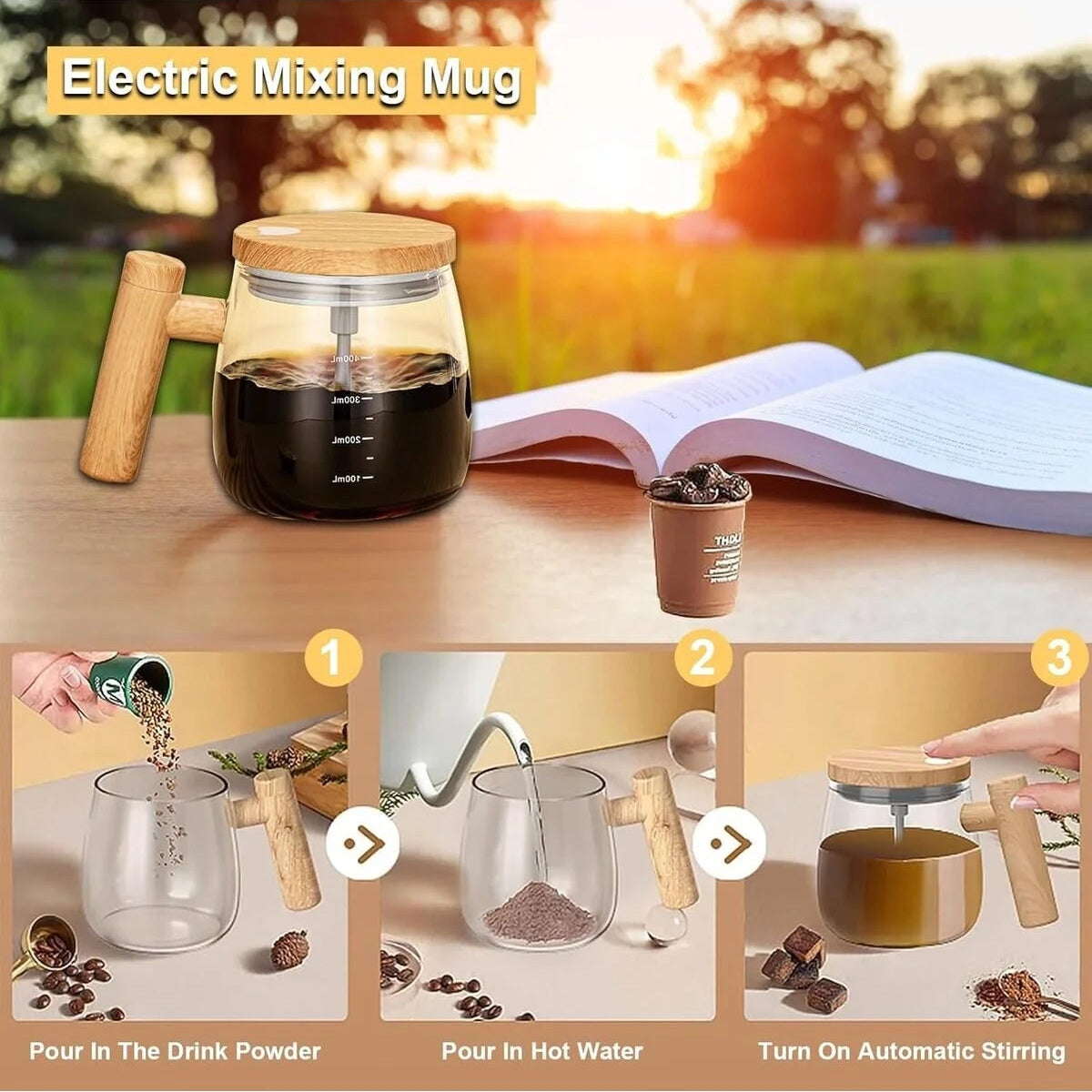Electric Self-Stirring Coffee Mug